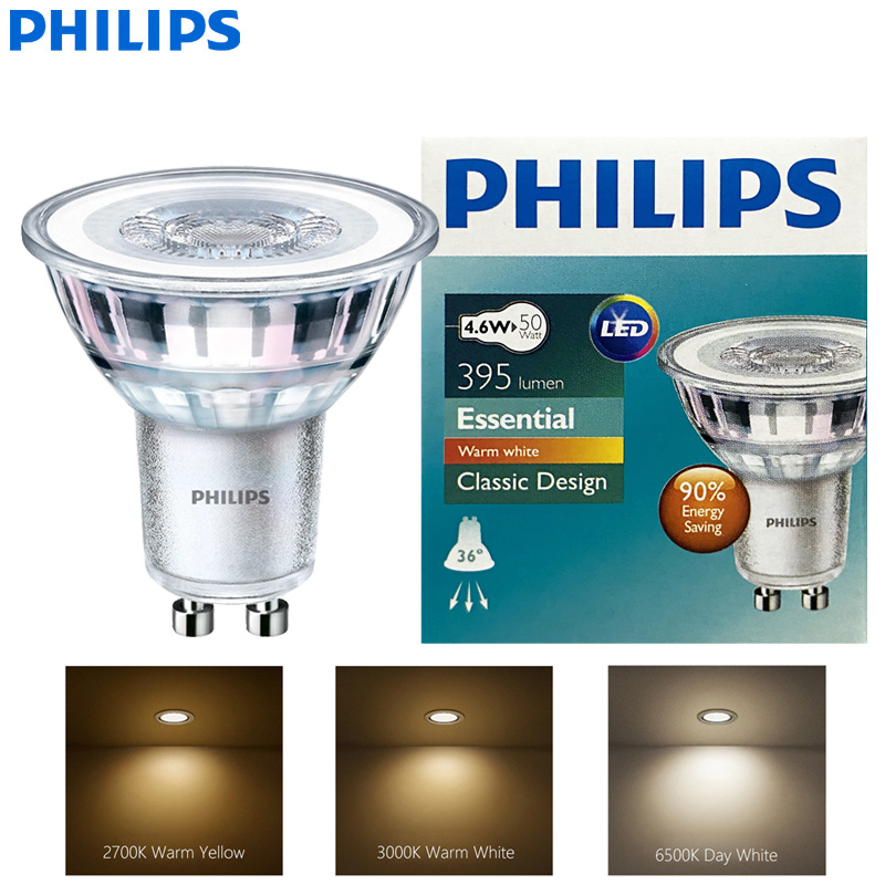 Philips Bulb Led Classic - Philips LED GU10 PAR16 Essencial 4,6W