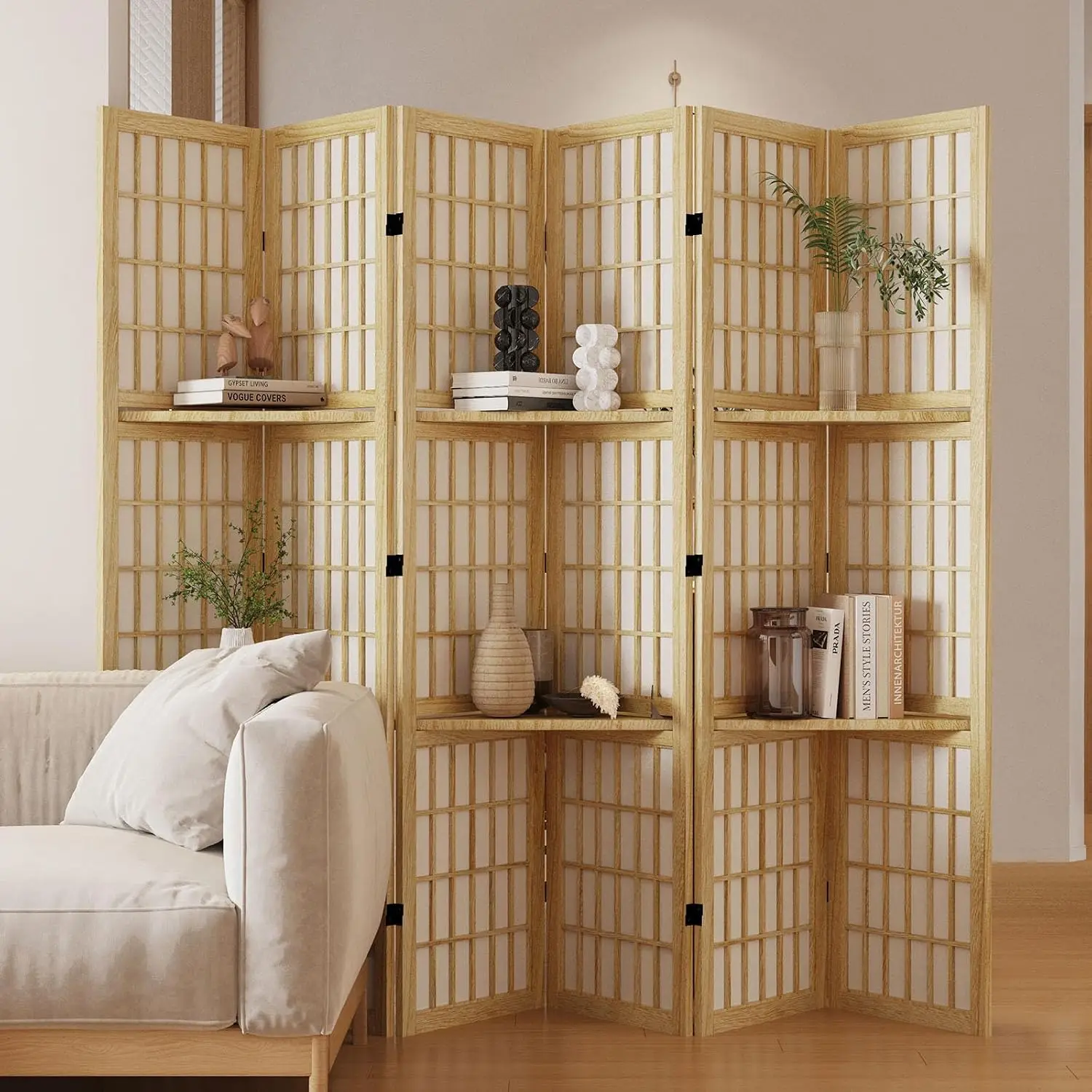 Shoji Screen Divider - Divisória de Ambiente com Prateleiras, Painel