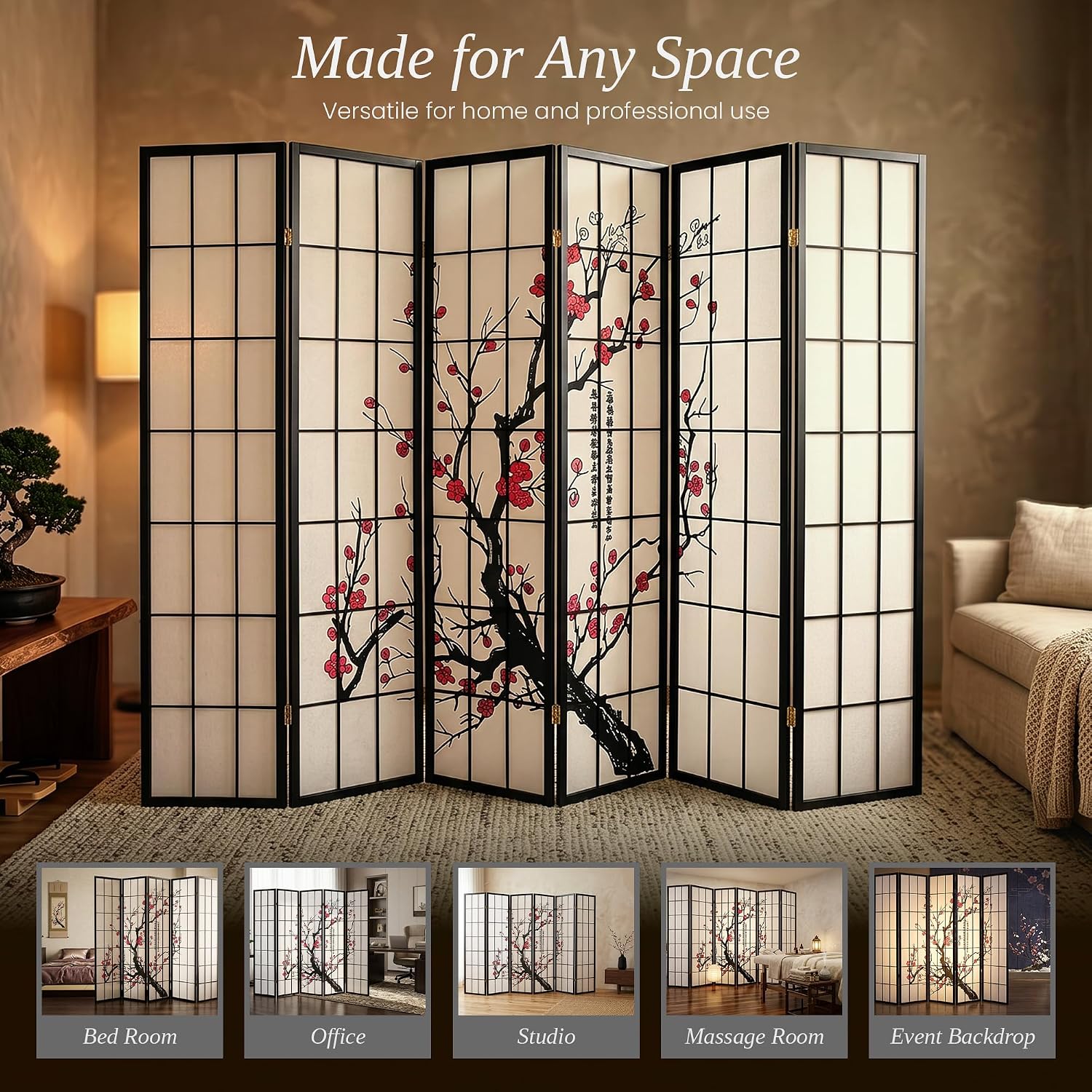 Divisória de Ambiente de 6 Pai - Shoji Screen Divider avaliação e preço